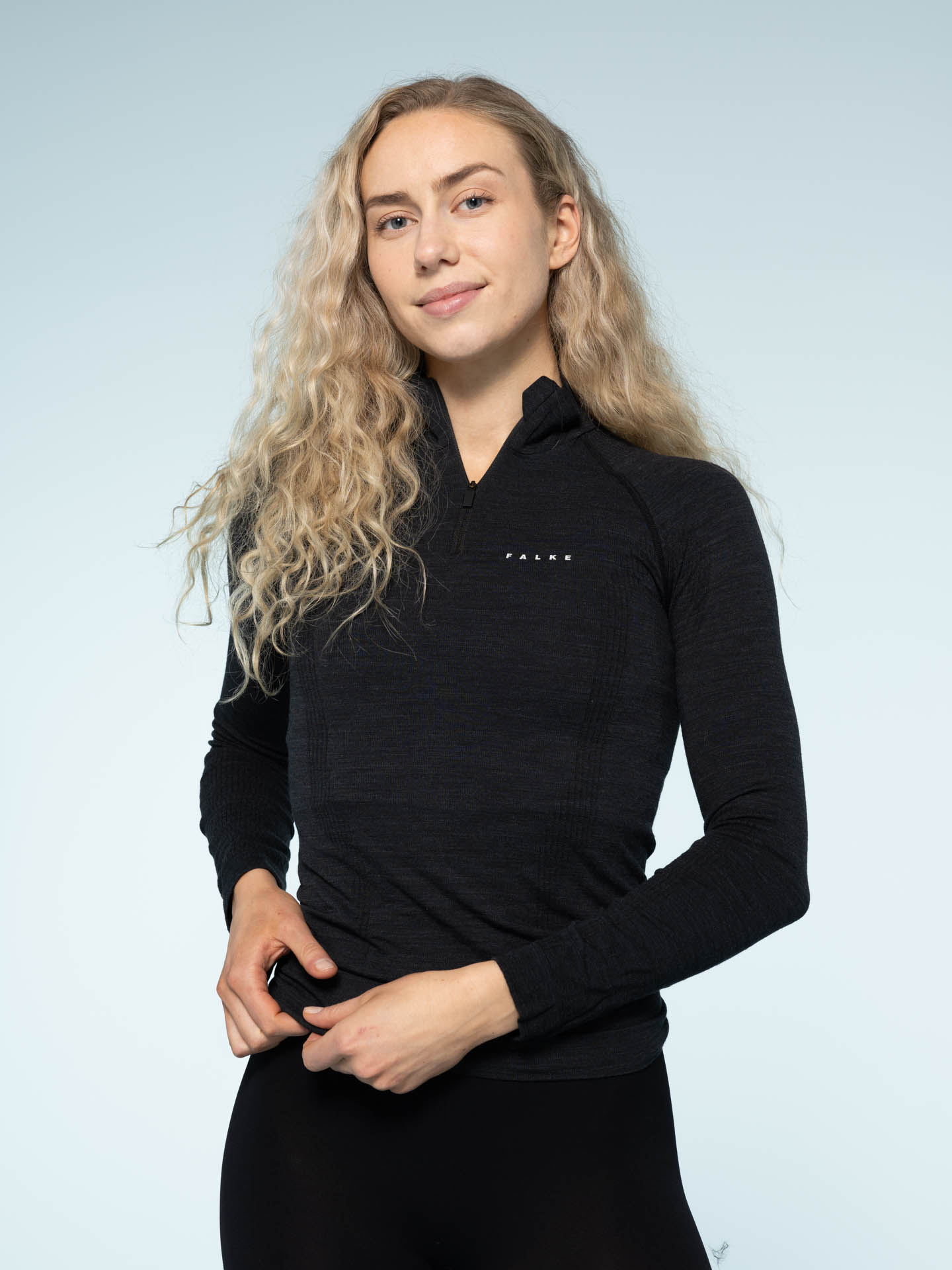 falke-d-long-sleeve-skjorte-wool-tech-svart